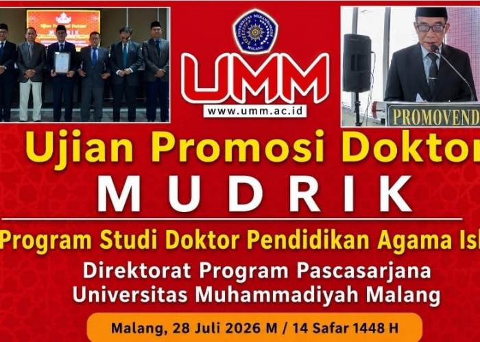 KH Mudrik, Pengasuh Ponpes Al-Ittifaqiah Raih Doktor di UMM, Suara Merdu Nagham Al-Qur'an Tuai Pujian Penguji