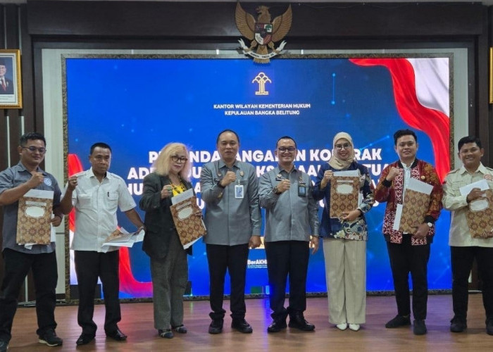 Kanwil Kemenkum Babel Teken Addendum Kontrak Bantuan Hukum 2026
