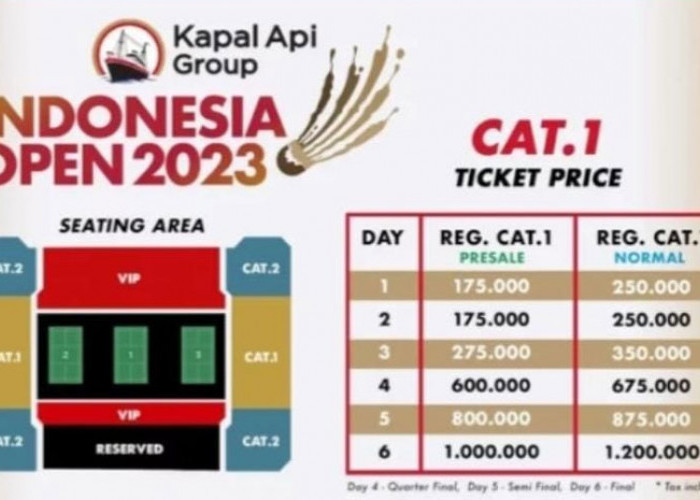 Indonesia Open 2023 Digelar 13-18 Juni, ini Harga Tiketnya