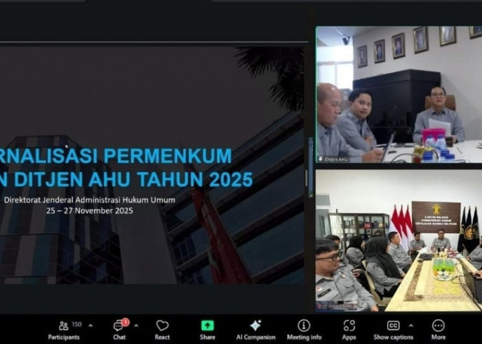 Transformasi Layanan AHU: Kanwil Kemenkum Babel Ikuti Sosialisasi Regulasi Terbaru Ditjen AHU