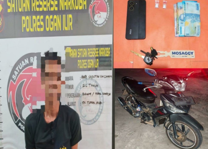 Miliki 1,24 Gram Sabu, Seorang Pria di Tunas Aur Diamankan Satres Narkoba Polres Ogan Ilir