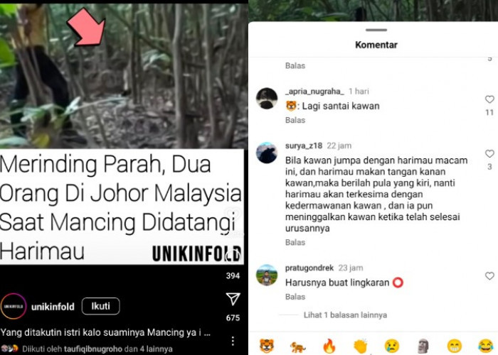 Serem, Detik- Detik Pemancing Ikan di Johor Malaysia Ini Nyaris Diterkam 'Pak Belang' Saat Berada di Hutan