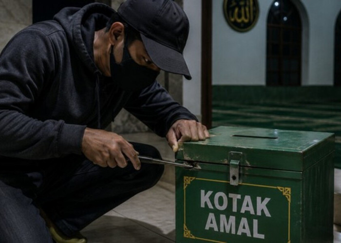 Gagal Curi Kotak Amal, Pencuri ini Malahah Tertidur Pulas di Masjid