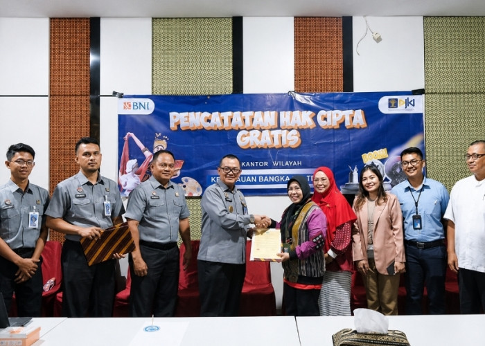 25 Karya Dapat Pencatatan Hak Cipta Gratis, Kemenkum Babel dan BNI Lindungi Kreator Lokal