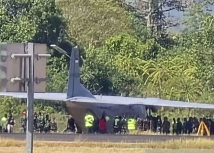 Pesawat Cassa Tergelincir di Runway Bandara Sultan Hasanuddin