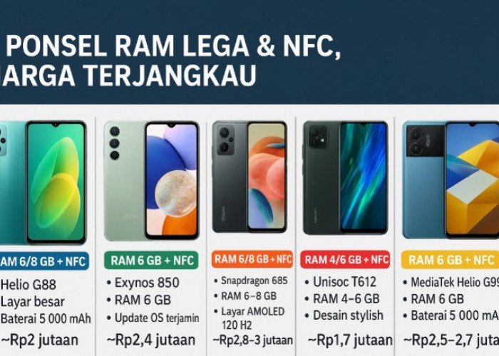 Inilah 5 Deretan Ponsel RAM Lega Terbaik 2025, Pakai NFC Harga Terjangkau