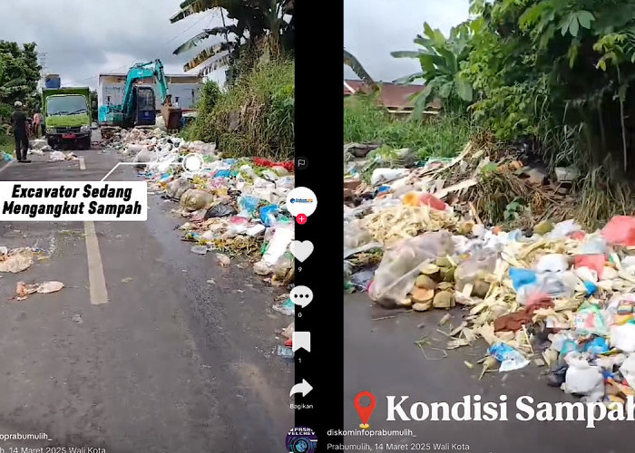 Walikota Prabumulih Kerahkan Excavator Pribadi Angkut Sampah di Pondok Bambu, Problem Sampah 1 Hari Tuntas   