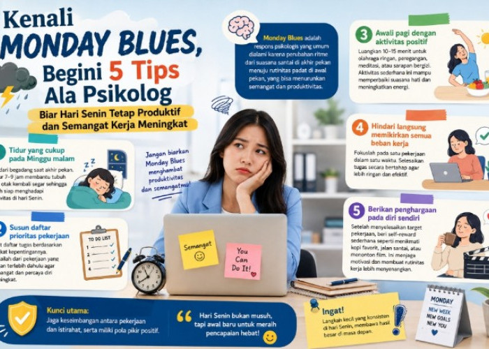 Kenali Monday Blues, Ini 5 Tips Ala Psikolog agar Hari Senin Tetap Produktif dan Semangat Kerja Meningkat