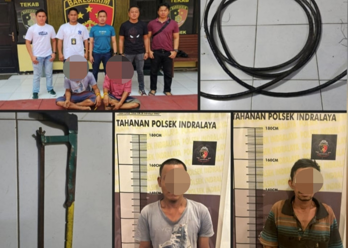 2 Pencuri Kabel Penerangan Jalan Tol Berhasil Diamankan Polsek Indralaya Saat Operasi Sikat Musi 2025