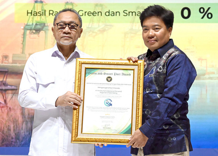 Pelindo Regional 2 Palembang Raih Green And Smart Port Tahun 2024 dari Kemenko Pangan