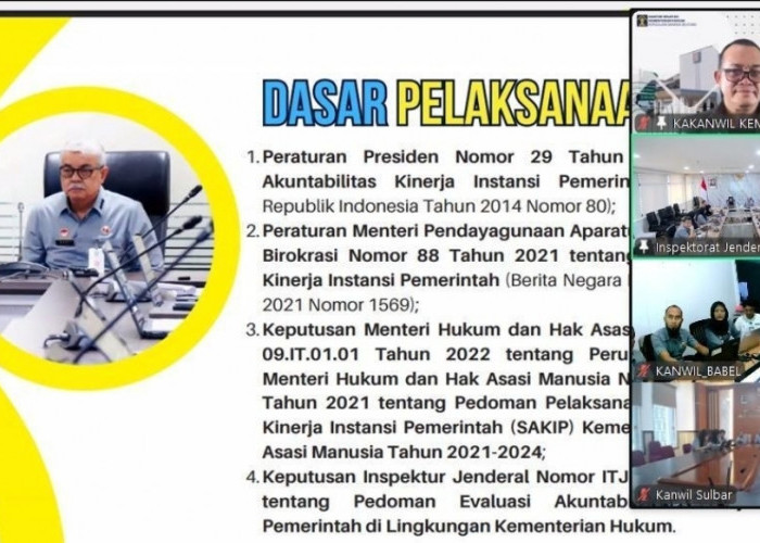 Kanwil Kemenkum Babel Ikuti Evaluasi AKIP 2026, Perkuat Akuntabilitas dan Kinerja Organisasi