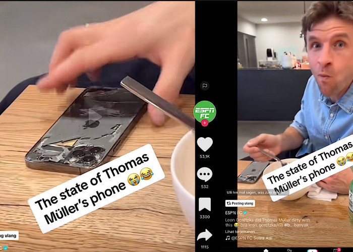 Thomas Muller Ditanya Leon Goretzka Mengapa Handphone Pecah Masih Dipakai? Yang Jawab Malah Netizen Indonesia 