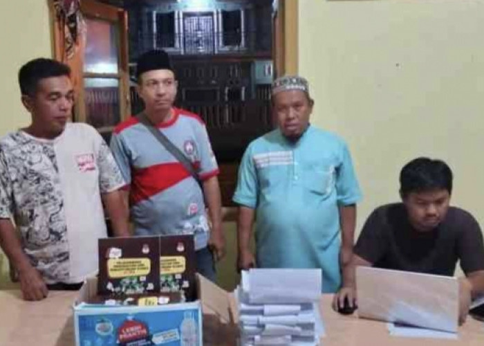 Polsek Tanjung Raja Monitoring Penerimaan Logistik dari KPU Ogan Ilir ke PPK