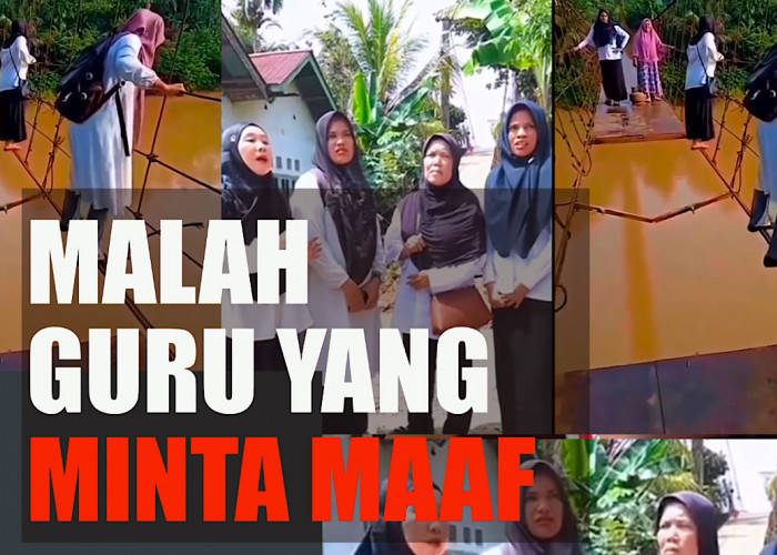 Alamak, Ibu Guru Nekat Aksi Mission Impossible Bergantung di Jembatan Merangin Minta Maaf