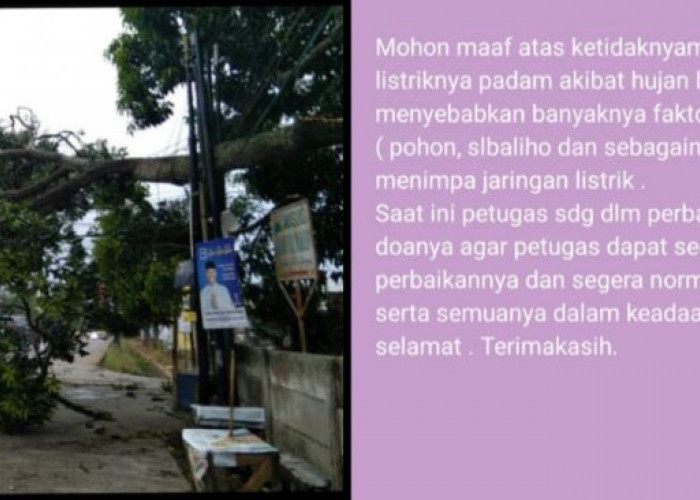 Beberapa Wilayah di Kota Palembang Gelap Gulita, Ini Penjelasan PLN