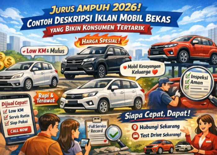 Dijamin Ampuh! Ini Kumpulan Contoh Deskripsi Iklan Mobil Bekas Bikin Konsumen Langsung Tertarik