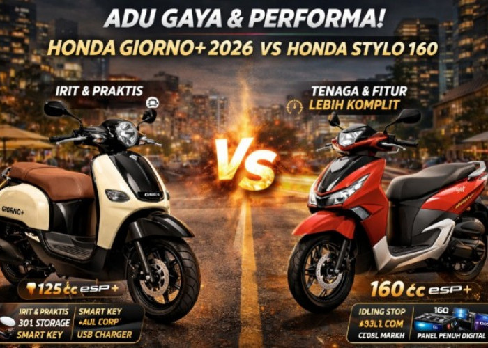 Adu Gaya dan Performa! Honda Giorno+ 2026 Tantang Stylo 160 di Segmen Skutik Retro Modern