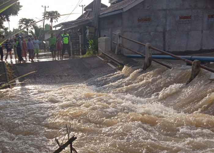 Jembatan Payaputat Prabumulih yang Putus Akibat Banjir Bakal Dibangun Gunakan Biaya Ini