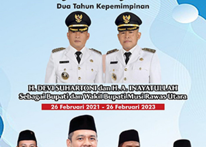 Segenap Pimpinan DPRD Kabupaten Musi Rawas Utara Selamat dan Sukses 2 Tahun Kepemimpinan H. Devi Suhartoni