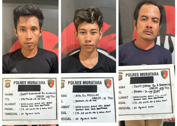 Polisi Amankan 3 Warga Muba yang Angkut 20 Ton Minyak Ilegal di Muratara