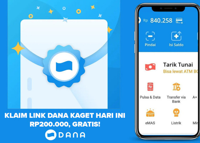 Selamat! Kamu Menerima Saldo DANA Gratis Rp200.000,- ke Dompet Digital, Buruan Cek