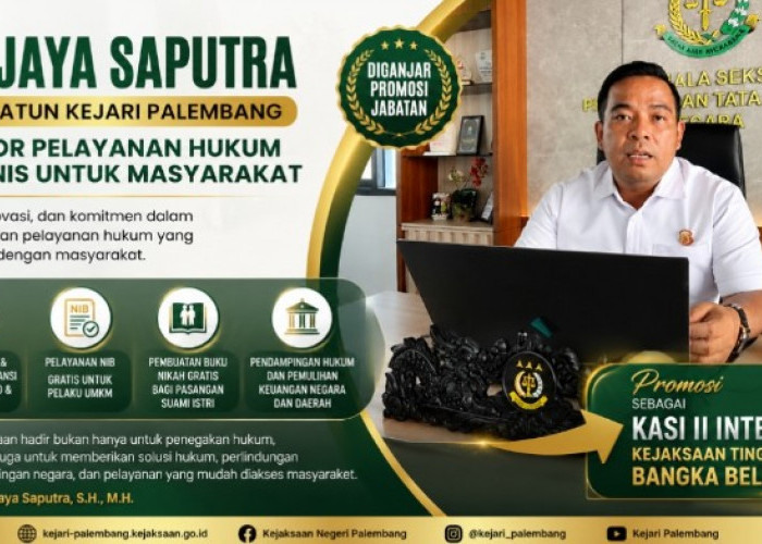 Pelopor Layanan NIB hingga Buku Nikah Gratis, Aci Jaya Saputra Diganjar Promosi Kasi 2 Intelijen Kejati Babel