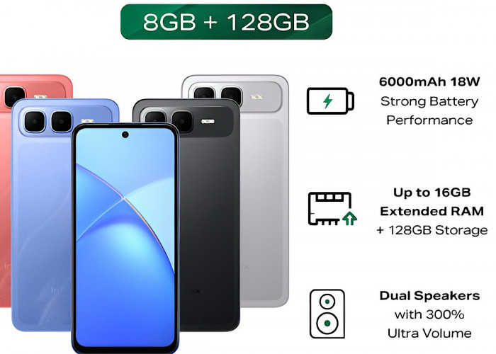 Infinix Terbest Seller Harga 1 Jutaan Sudah Dapat RAM 8 GB, Internal RAM 128 GB 