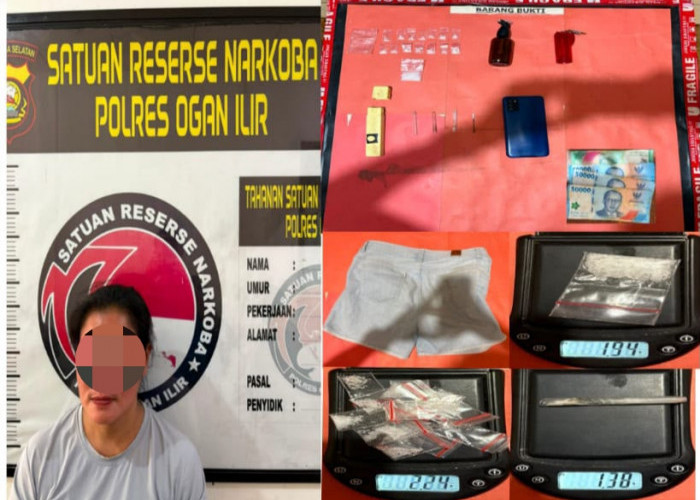 Belasan Paket Sabu Diamankan Satres Narkoba Polres Ogan Ilir dari Seorang Wanita di Babatan Saudagar