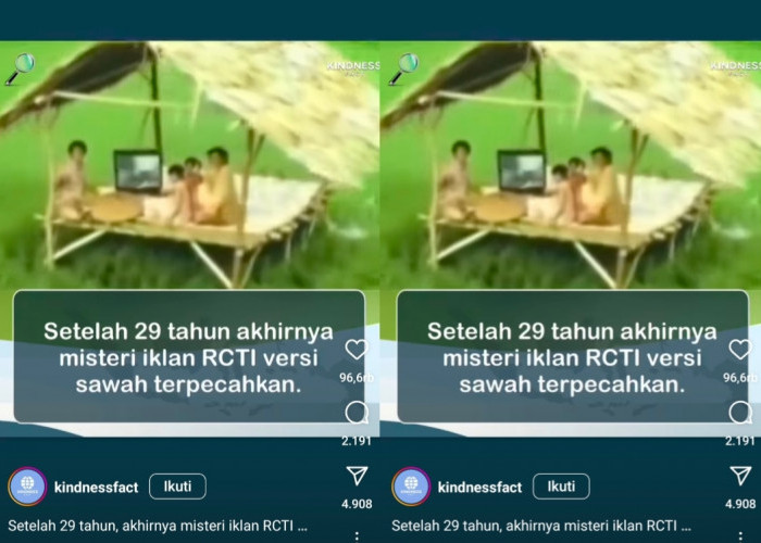 Alhamdulillah, Setelah 29 Tahun Misteri Iklan RCTI Oke Versi Sawah Terpecahkan, Warganet Bisa Tidur Nyenyak