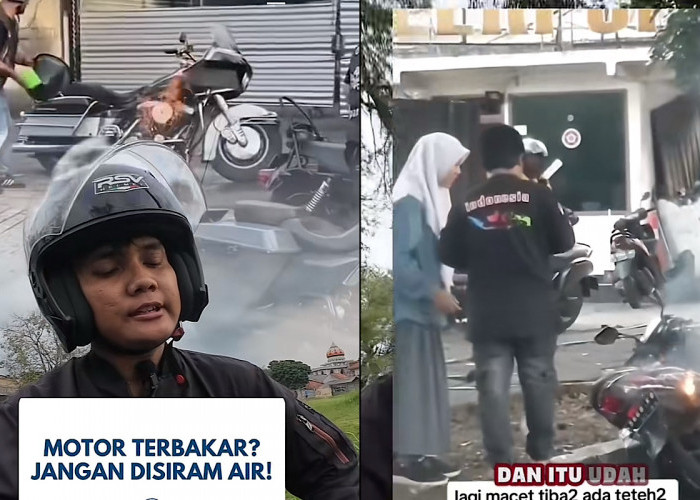 Tips, Haram Hukumnya Sepeda Motor Terbakar Disiram Pakai Air, Ternyata Ini Penyebabnya?