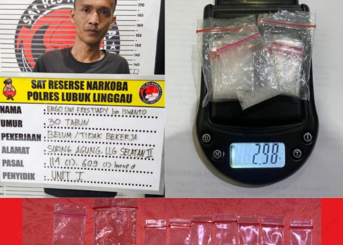 Sarjana di Lubuk Linggau Ditangkap Edarkan Sabu, Polisi Sita 14 Paket