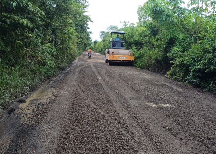 Jalan Rusak Tanjung Batu-Burai Ogan Ilir Akhirnya Ditimbun, Dinas PUPR Sebut Baru Penanganan Darurat