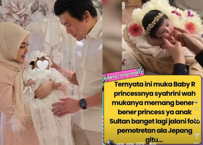 Imutnya Muka Baby R Mirip Princess Syahrini dan Reino Barack Beredar di Instagram