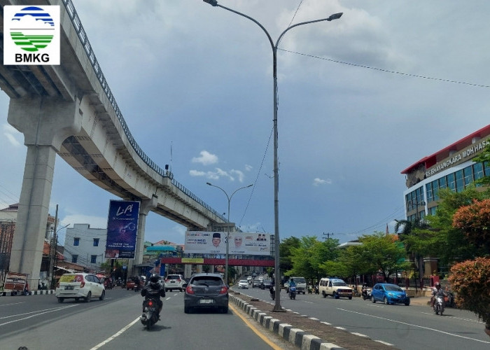 INFO BMKG: Cuaca di Palembang Berubah-ubah, Waspada Hujan Lebat dan Kilat di Beberapa Wilayah Sumsel