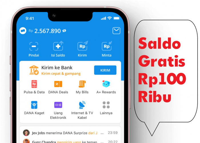 Saldo Gratis Rp100.000 untuk Pengguna Aplikasi DANA Aktif, Klaim Link DANA Kaget