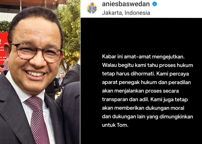 Tom Lembong Jadi Tersangka Kasus Dugaan Korupsi Impor Gula, Anies Baswedan Berikan Pembelaan