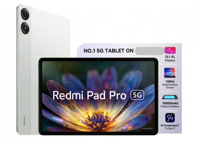 Redmi Pad Pro 5G Hadir! Tablet Dual SIM 5G, Layar 12,1 inci Tajam dengan Performa Kencang