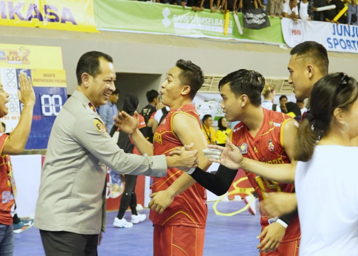Wakapolda Sumatera Selatan Support Langsung Tim Bola Voli Jakarta Bhayangkara Presisi