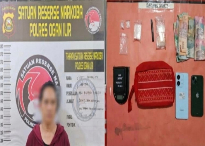 Jadi Pengedar Sabu, Seorang IRT di Kerinjing Diamankan Satres Narkoba Polres Ogan Ilir