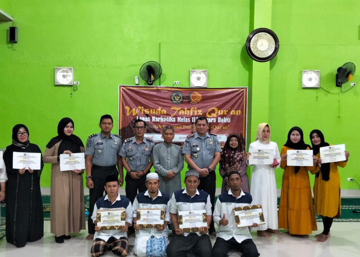 Suasana Haru Warnai Wisuda Santri Tahfiz Al-Quran di Lapas Narkotika Kelas IIA Muara Beliti