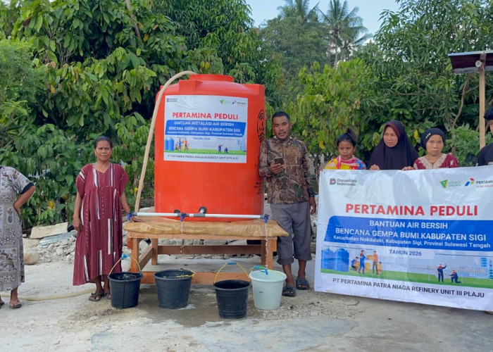 Tanggap Bencana Sigi, Kilang Plaju Salurkan 75 Ribu Liter Air Bersih untuk Korban Gempa