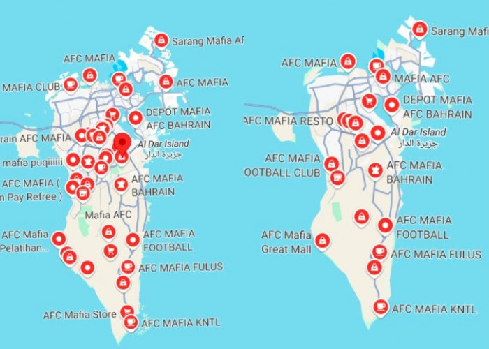 Kecewa dengan Wasit, Netizen +62 Serbu Kolom Ulasan GMaps, Negara Bahrain Berubah Jadi 'Mafia AFC'