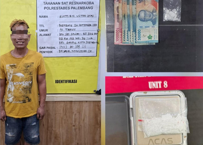 Pengedar Sabu di Gandus Palembang Ditangkap, Berawal Terima Informasi Ada Lokasi Jadi Transaksi Mencurigakan