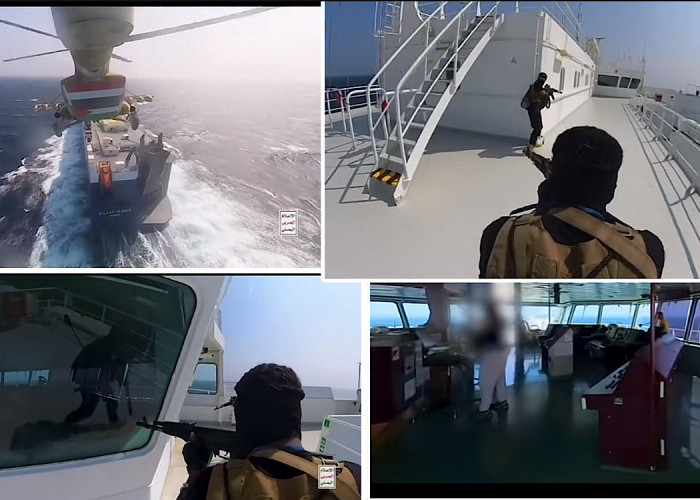 Beredar Video Pejuang Houthi Yaman Kuasai Kapal Kargo Israel, Netizen: Tak Banyak Cakap Langsung Bertindak