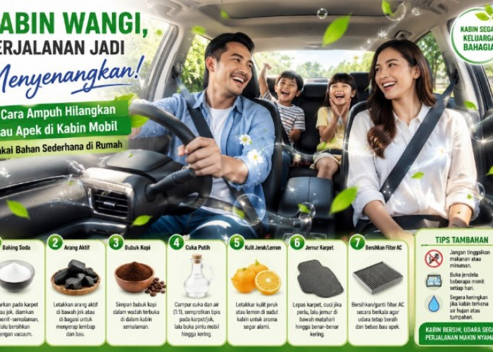7 Cara Ampuh Hilangkan Bau Apek di Kabin Mobil, Nomor 5 Lebih Praktis Lebih Nyaman Dikendarai