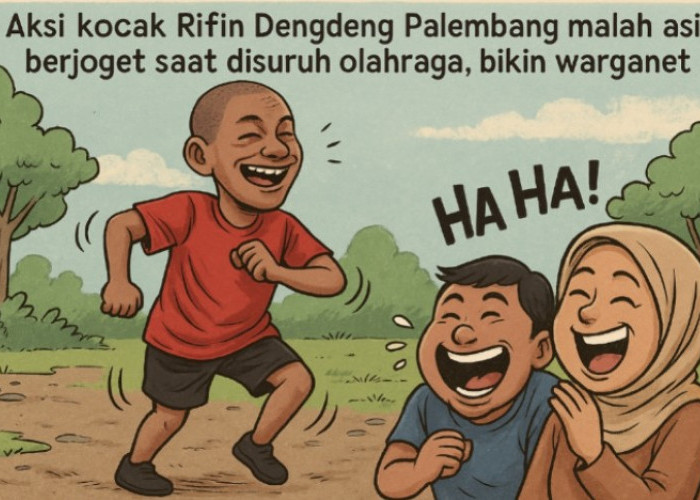 Aksi Random Rifin Dengdeng Disuruh Olahraga Malah Joget, Warganet: Lama-Lama Jadi Kami yang Gila