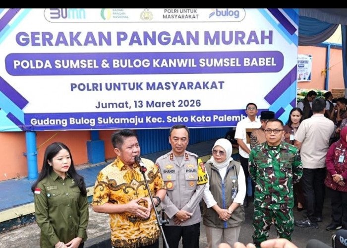 Kapolda Sumsel Pimpin Gerakan Pangan Murah, 135 Ton Beras Disalurkan Kepada Warga Jelang Lebaran
