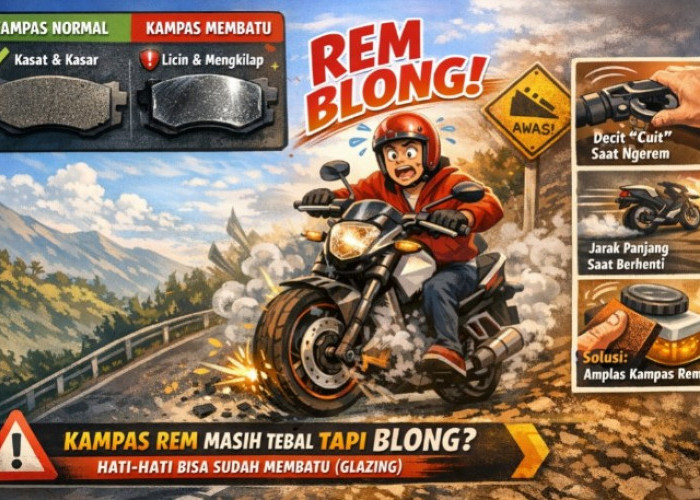 Rem Tebal Tapi Blong? Ini Penyebab Kampas Rem Motor Membatu yang Sering Diabaikan Pengendara