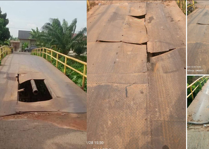 Jembatan ‘Uji Nyali’ Ketapang 2 Ogan Ilir Sudah Lama Rusak, Sering Dilalui Angkutan Truk Harusnya Ganti Beton 