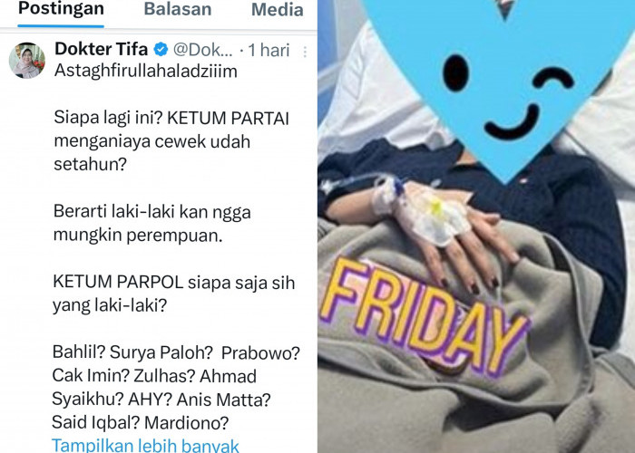 Teka Teki Ketua Umum Partai Besar yang Aniaya Istri Muda Diungkap Dokter Tifa, Ini Dia Sosoknya! 